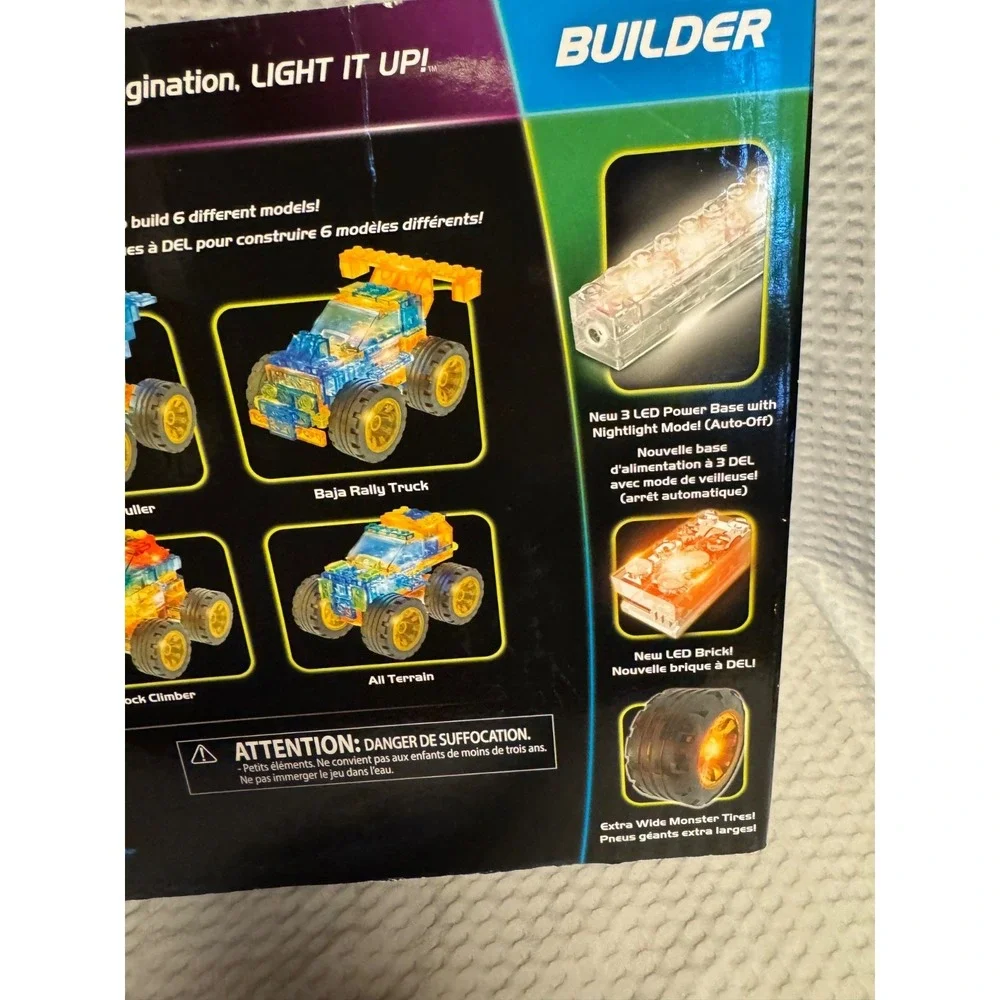 Laser Pegs Super Monster Truck 6-in-1 LED Lighted Building Set 61010 New Sealed